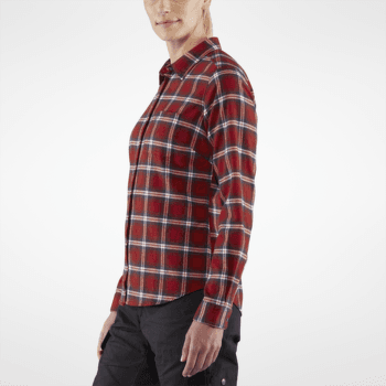 Chemises a manches longues Fjällräven Övik Flannel Shirt Women Chalk White-Dune Beige
