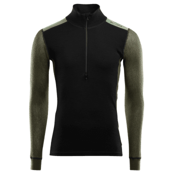 T-shirt a manches longues Aclima WoolNet Mockneck Shirt Men Jet Black / Olive Night / Dill