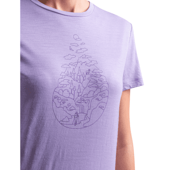 T-shirt a manches courtes Icebreaker Merino 150 Tech Lite III SS Tee Hike Path Women BLACK