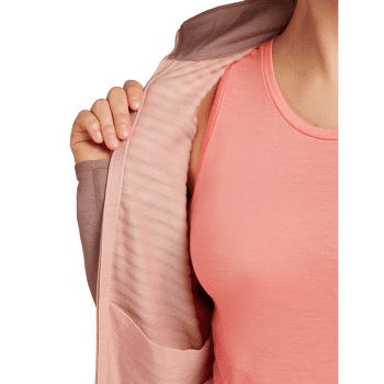 Sweat-shirt Icebreaker Merino Blend 300 RealFleece™ Descender LS Zip Women SUMMIT/BLUSH/CB
