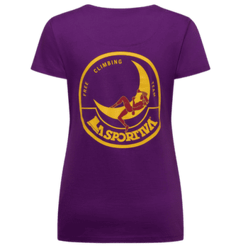 T-shirt a manches courtes La Sportiva CLIMBING ON THE MOON T-Shirt Women Viola/Giallo