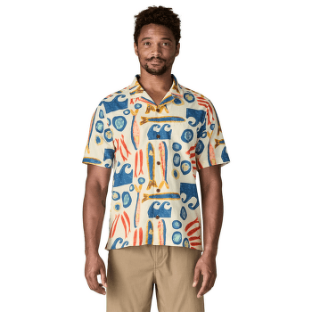 Chemises a manches courtes Patagonia Tidal Threads Camp Shirt Men Tropiclimb: Hot Ember