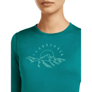 T-shirt a manches longues Icebreaker Merino 200 Oasis LS Crewe Sunrise Summit Women TIDAL TEAL