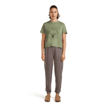 T-shirt a manches courtes Icebreaker Merino 150 Tech Lite SS Crop Tee Seed Story Women PORCINI