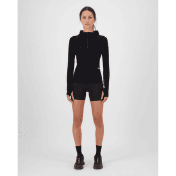 T-shirt a manches longues Mons Royale Bella Merino Long Sleeve Hood Women Black