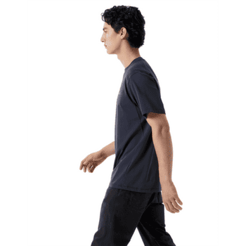 T-shirt a manches courtes Arcteryx Kragg SL Cotton Blurred Bird SS Men Black Sapphire