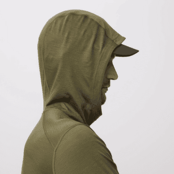 Sweat-shirt Fjällräven ABISKO WOOL HOODIE MEN Laurel Green