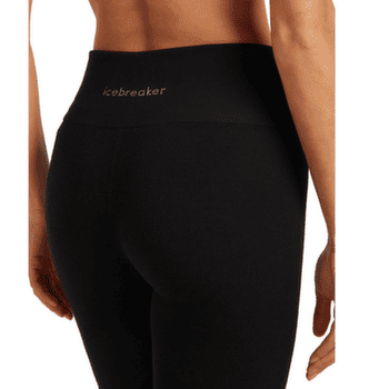 Shorts Icebreaker Merino Blend 260 Seamless Rib 8" High Rise Shorts Women BLACK