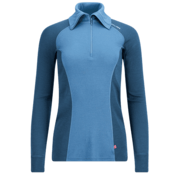 T-shirt a manches longues Aclima WarmWool Polo Women Blue Fusion/Midnight Navy