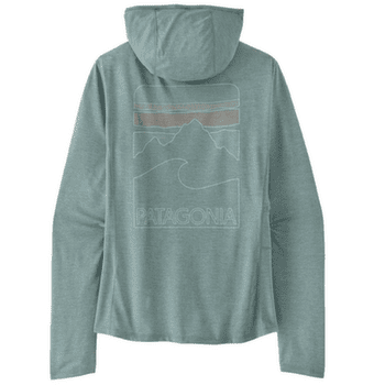 T-shirt a manches longues Patagonia Cap Cool Sun Hoody Peak Visions Women Nouveau Green - Blue Sage X-Dye