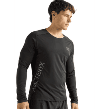 T-shirt a manches longues Arcteryx Norvan Downword Logo LS Men Black