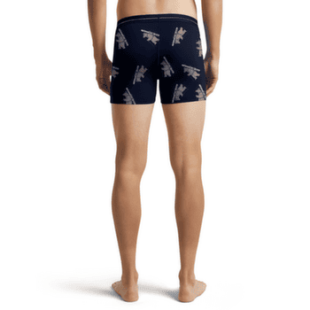 Caleçons Icebreaker Merino 150 Anatomica Boxers Bear Tour AOP Men Midnight Navy