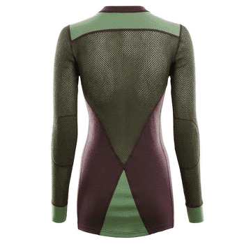 T-shirt a manches longues Aclima WoolNet Hiking Crew Neck Women Fudge / Dill / Olive Night