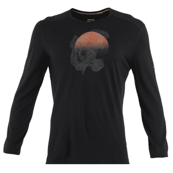 T-shirt a manches longues Icebreaker Merino 200 Oasis LS Crewe Ruapehu Round Men Black