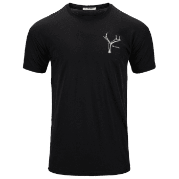 T-shirt a manches courtes Aclima LightWool Tee Print Horn Men Jet Black