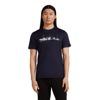 T-shirt a manches courtes Icebreaker Merino 150 Tech Lite SS Tee The Peaks Men ATLANTIS