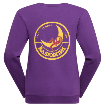 T-shirt a manches longues La Sportiva Climbing on the Moon Sweatshirt Women Viola/Giallo