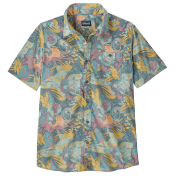 Chemises a manches courtes Patagonia Go To Shirt Men Moon Tripper: Blue Sage
