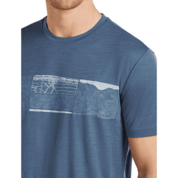 T-shirt a manches courtes Icebreaker Merino 150 Tech Lite SS Tee Elevation Line Men PORCINI
