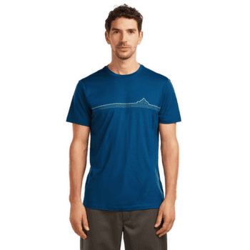 T-shirt a manches courtes Icebreaker Merino 150 Tech Lite SS Tee Range Stripes Men ATLANTIS
