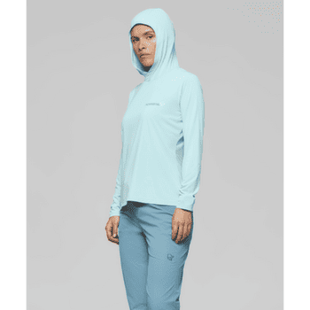 T-shirt a manches longues Norrona femund tech Hood Women Aqua Haze