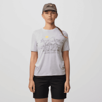 T-shirt a manches courtes Fjällräven HOJA LUGNT WOOL T-SHIRT WOMEN Lavender Mist