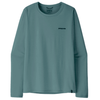T-shirt a manches longues Patagonia Long-Sleeved Cap Cool Daily Shirt  - Boardshort Logo Women Blue Sage - Light Blue Sage X-Dye