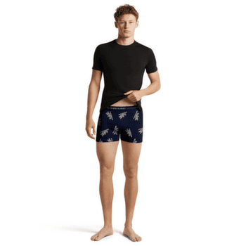 Caleçons Icebreaker Merino 150 Anatomica Boxers Bear Tour AOP Men Midnight Navy