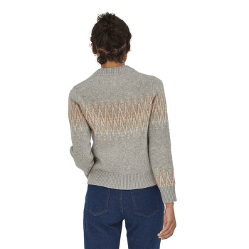 Pull Patagonia Recycled Wool Crewneck Sweater Women Chevron Cable: Natural