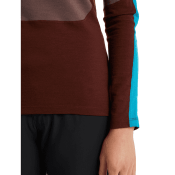 T-shirt a manches longues Icebreaker Sonebula LS High Neck 200 Women MID NVY/ROYAL NVY/SNOW/CB