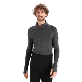Pull (fermeture 3/4) Icebreaker 260 ZoneKnit LS Half Zip Men JET HTHR/BLACK/METRO HTHR/CB