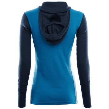 Sweat-shirt Aclima WarmWool Hood Sweater W/Zip Women Navy Blazer / Blue Sapphire / Azure Blue