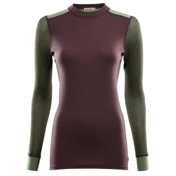 T-shirt a manches longues Aclima WoolNet Hiking Crew Neck Women Fudge / Dill / Olive Night