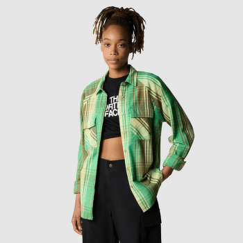 Chemises a manches longues The North Face SET UP CAMP FLANNEL Women OPTIC EMERALD TESSELLATION MEDIUM PLAID