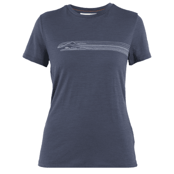 T-shirt a manches courtes Icebreaker Merino 150 Tech Lite SS Tee Camping Lines Women GRAPHITE