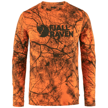T-shirt a manches longues Fjällräven Värmland Wool LS Men Orange Multi Camo