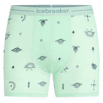 Caleçons Icebreaker Merino 150 Anatomica Boxers Explore More AOP Men MINT/AOP