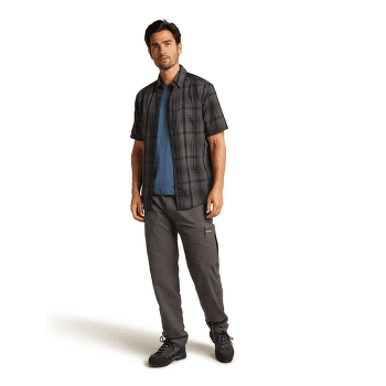 Chemises a manches courtes Icebreaker Merino 125 Cool-Lite™ Steveston SS Shirt Plaid Men OBSIDIAN/BLACK/P