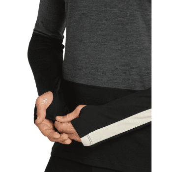 T-shirt a manches longues Icebreaker Merino 200 Oasis+ LS Crewe Men BLACK/JET HTHR/UNDYED/CB