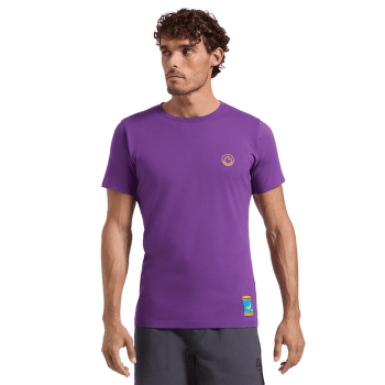 T-shirt a manches courtes La Sportiva Climbing on the Moon T-Shirt Men Viola/Giallo