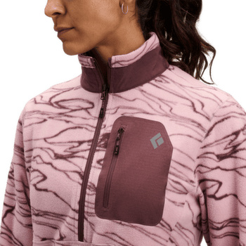 Pull Black Diamond Rift HZ Fleece Jacket Women Relief-Meadow Rose-Fig