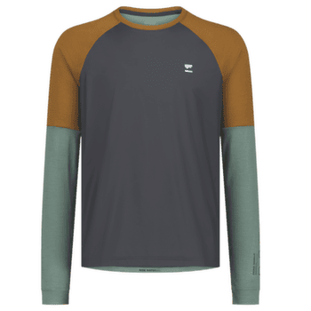 Sweat-shirt Mons Royale Tarn Merino Bike Wind Jersey Cypress/Caramel/Black