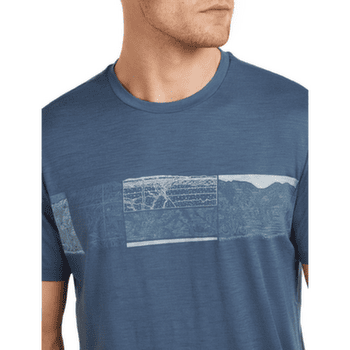 T-shirt a manches courtes Icebreaker Merino 150 Tech Lite SS Tee Elevation Line Men PORCINI
