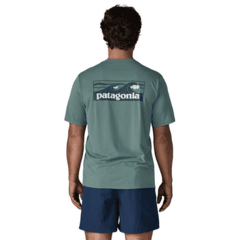 T-shirt a manches courtes Patagonia Cap Cool Daily Shirt  - Boardshort Logo Men Blue Sage - Light Blue Sage X-Dye