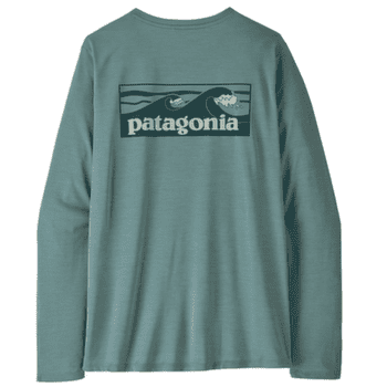 T-shirt a manches longues Patagonia Long-Sleeved Cap Cool Daily Shirt  - Boardshort Logo Women Blue Sage - Light Blue Sage X-Dye