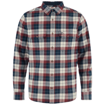 Chemises a manches longues Fjällräven Singi Heavy Flannel Shirt Men Dark Navy-Maroon