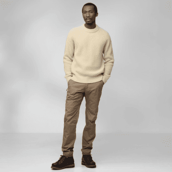 Pull Fjällräven Övik Waffle Knit Men Black Oak