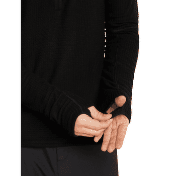 Pull Icebreaker Merino 400 RealFleece™ Grid Peaksland LS Half Zip Men BLACK
