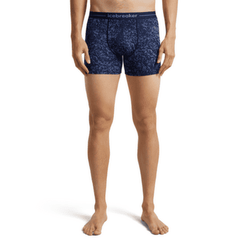 Caleçons Icebreaker Merino 150 Anatomica Boxers Moss Bloom Men MIDNIGHT NAVY/AOP