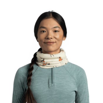 Écharpe Buff MERINO LIGHTWEIGHT DIGITAL PRINTS TINSU ECRU